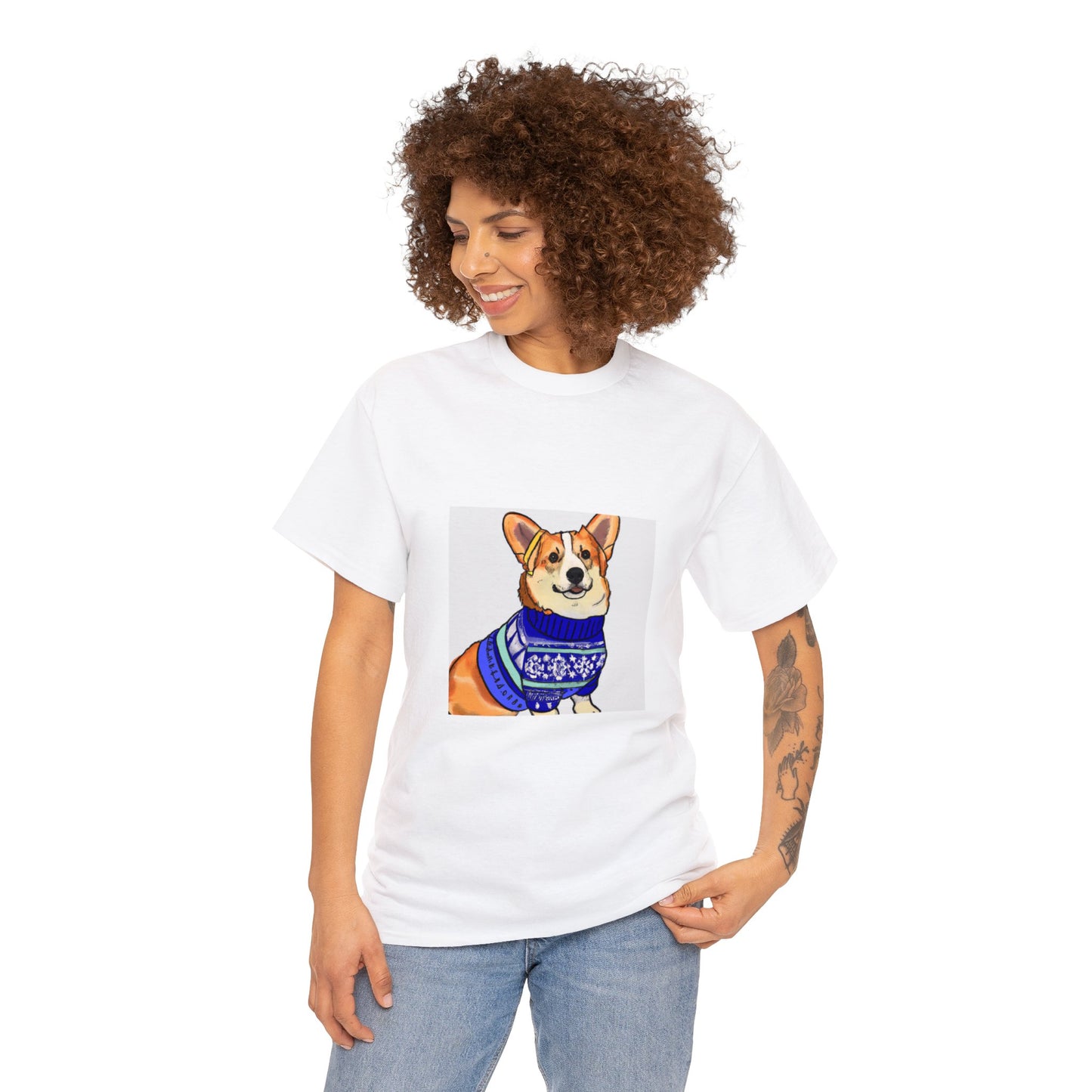 Corgi Holiday Sweater Tshirt