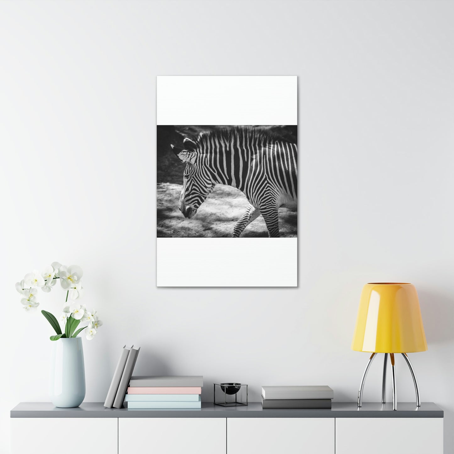 Zebra Bowing Canvas