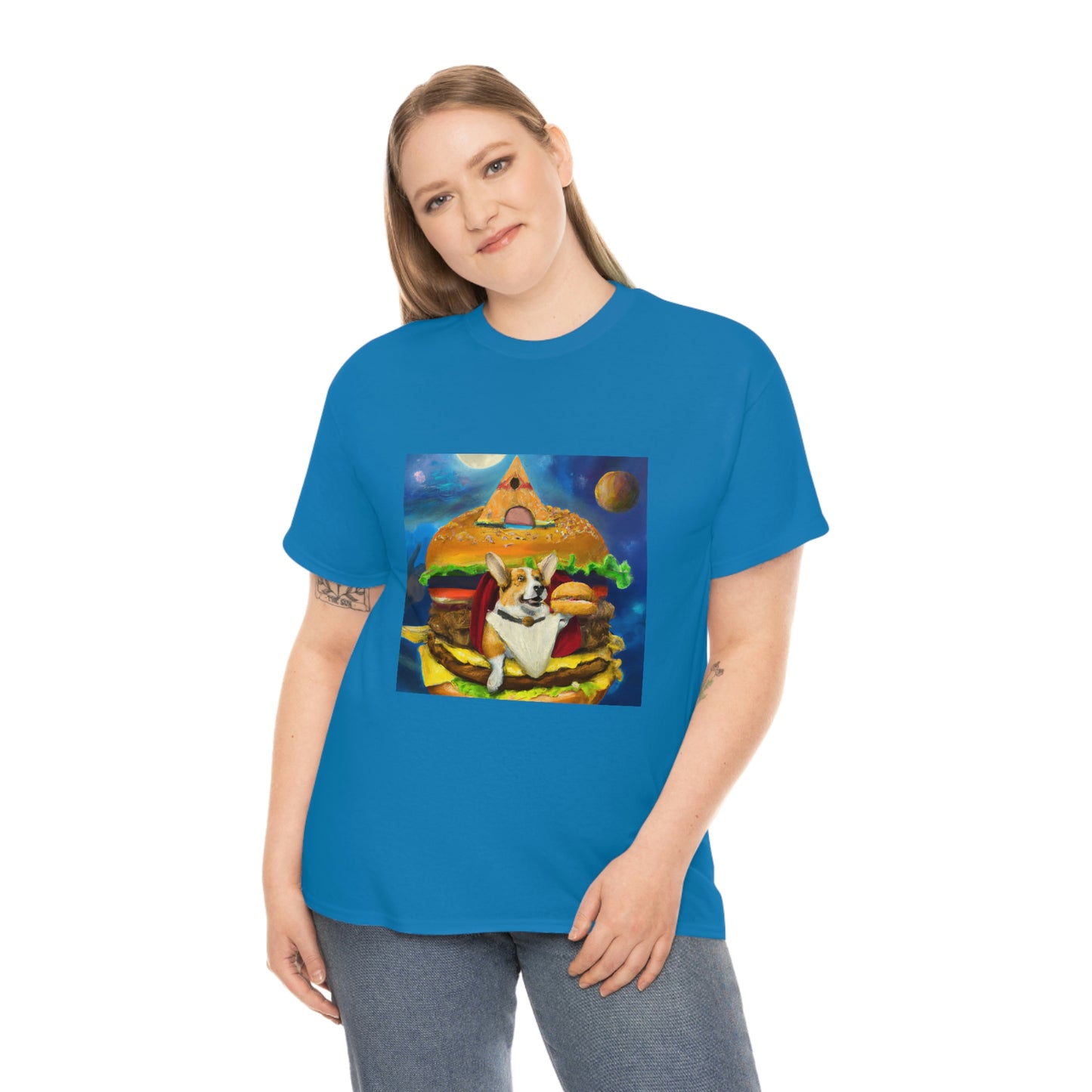 Corgi Burger Psychedelic Tshirt