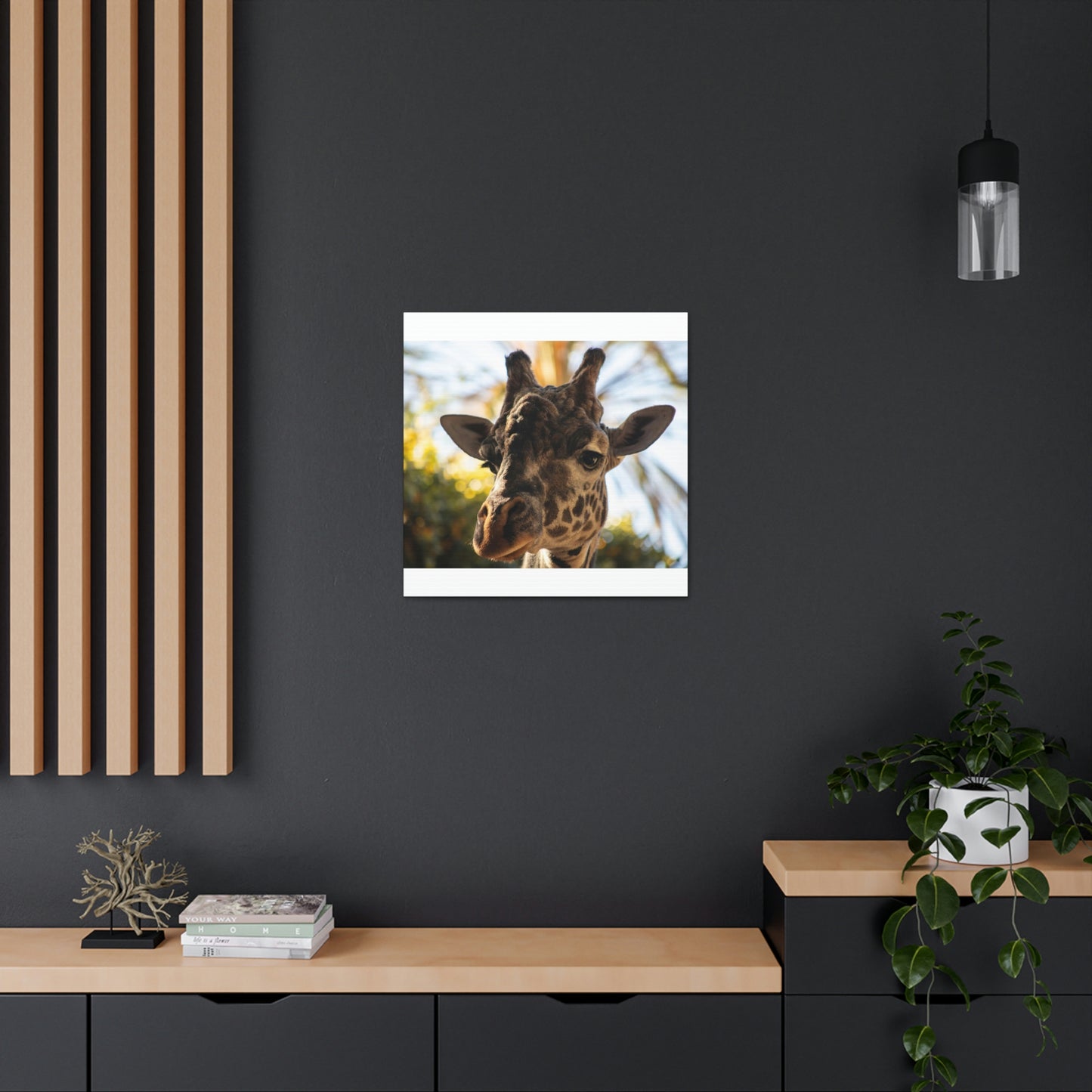 The Giraffe Says Hello Canvas