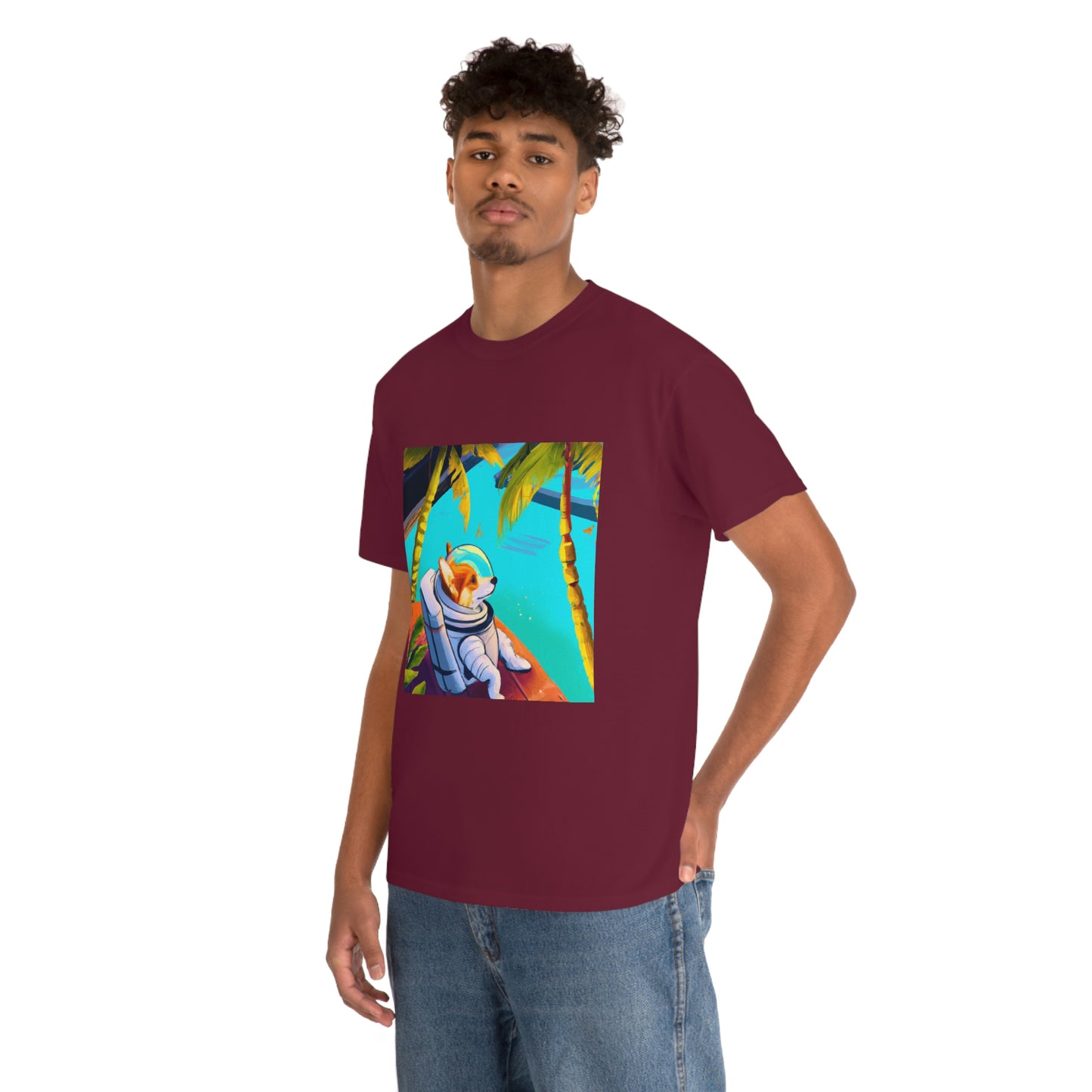 Corgi Spacedog Looking Out Tshirt