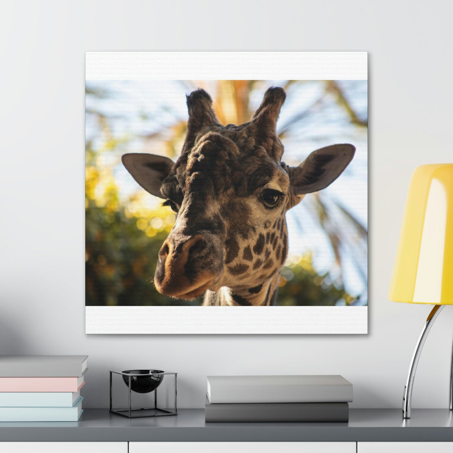 The Giraffe Says Hello Canvas