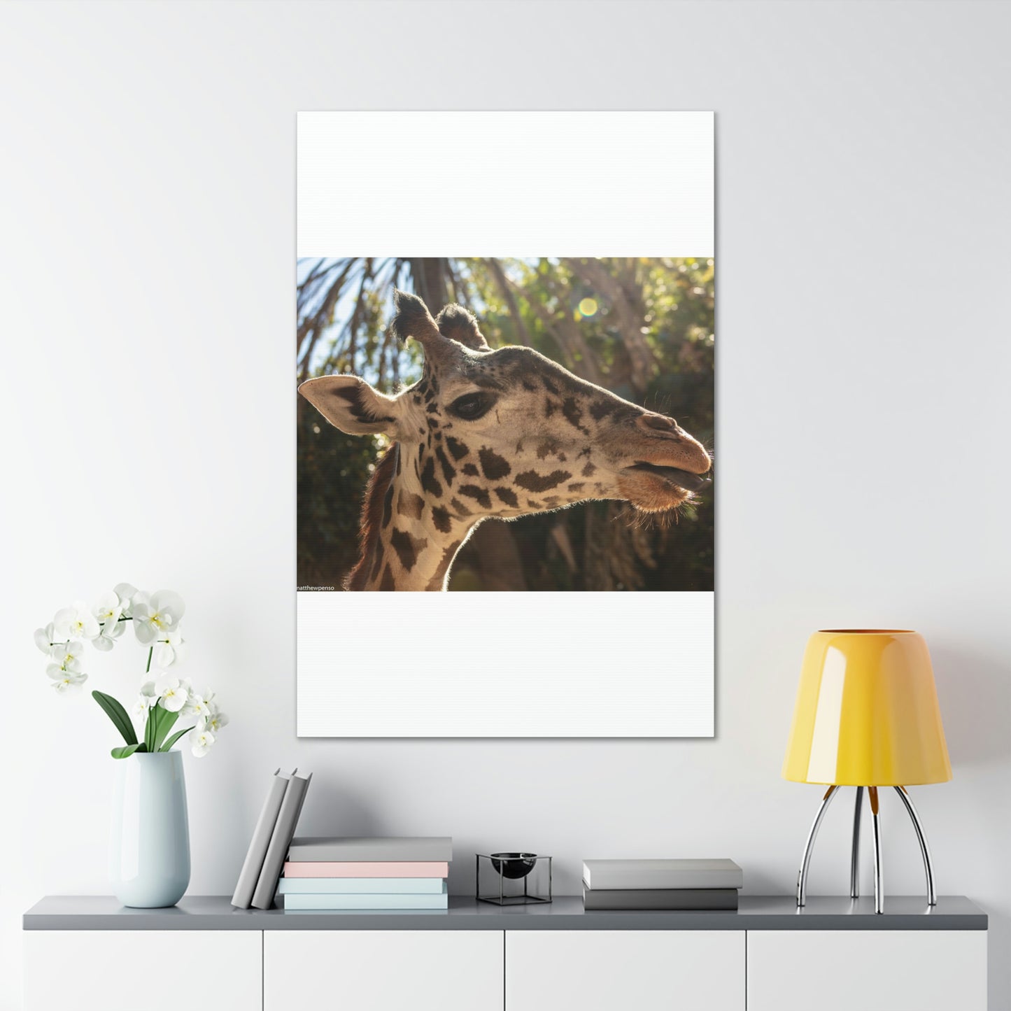 Smiling Giraffe Canvas