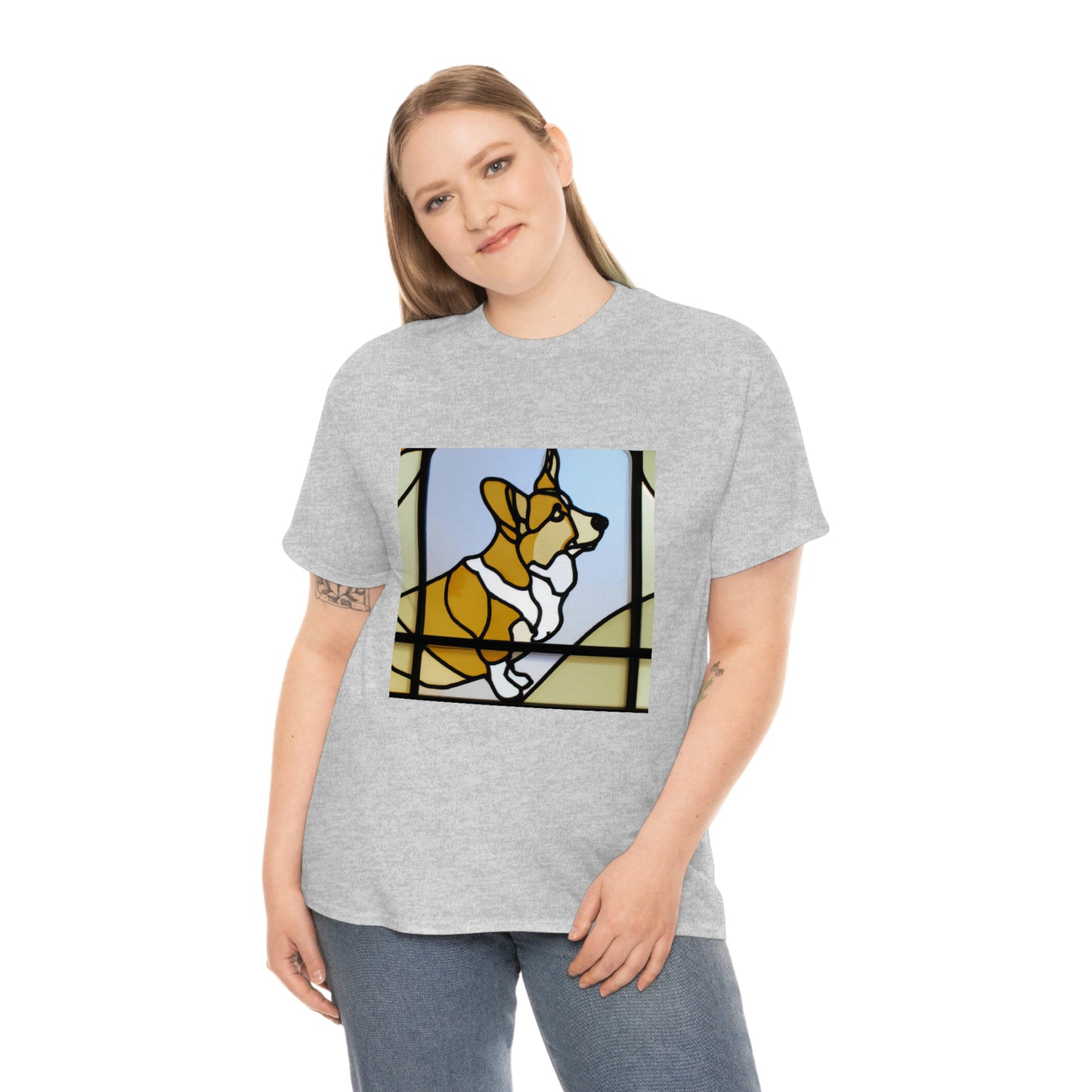 Corgi Stained Glass Tshirt