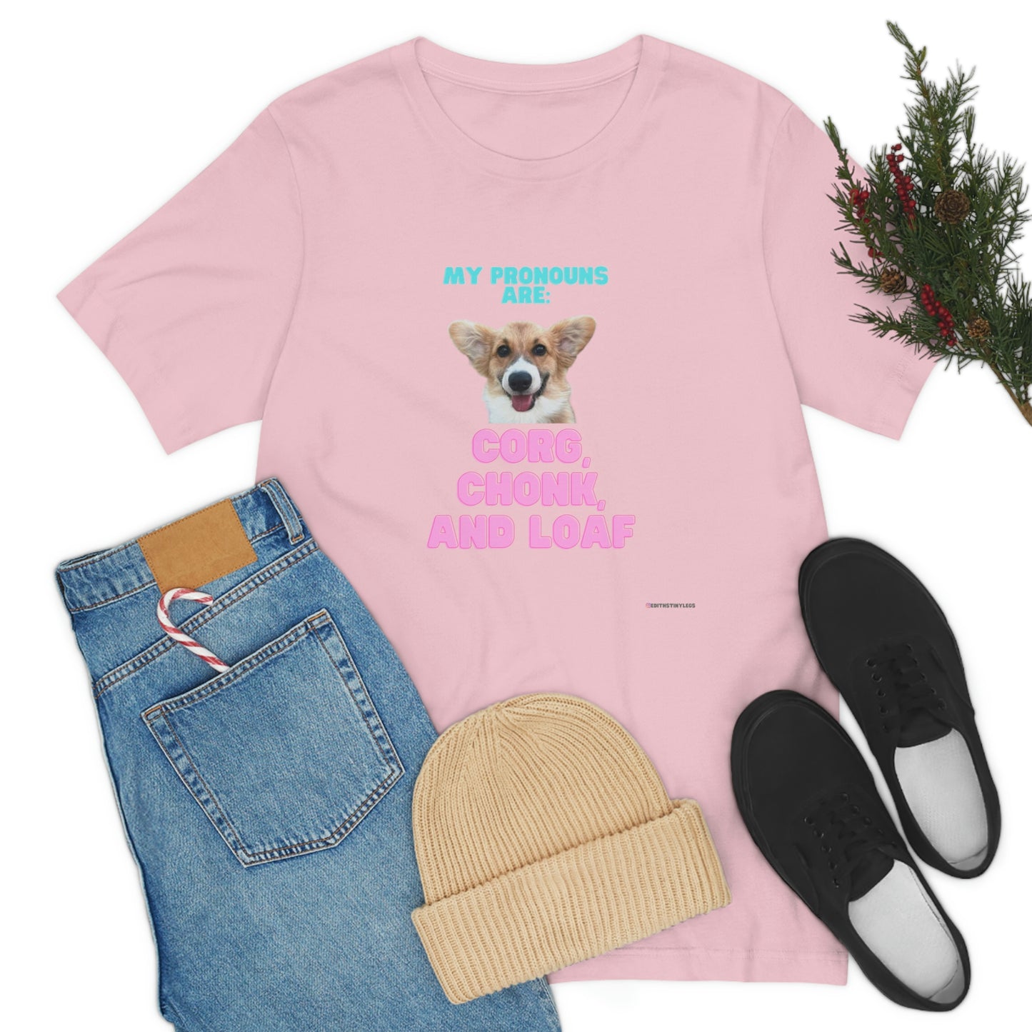 Corgi Pronoun Non-gender Specific T-shirt