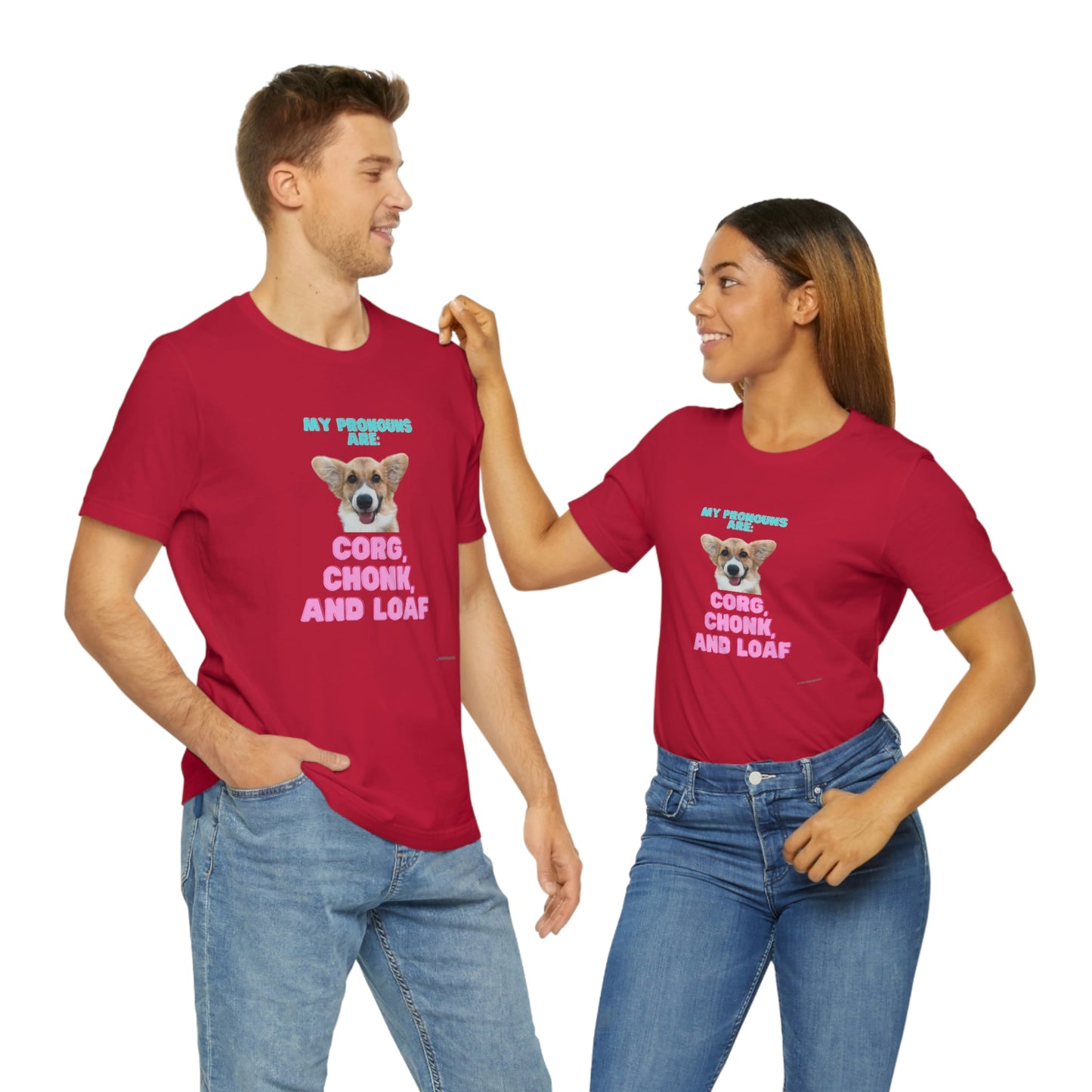 Corgi Pronoun Non-gender Specific T-shirt