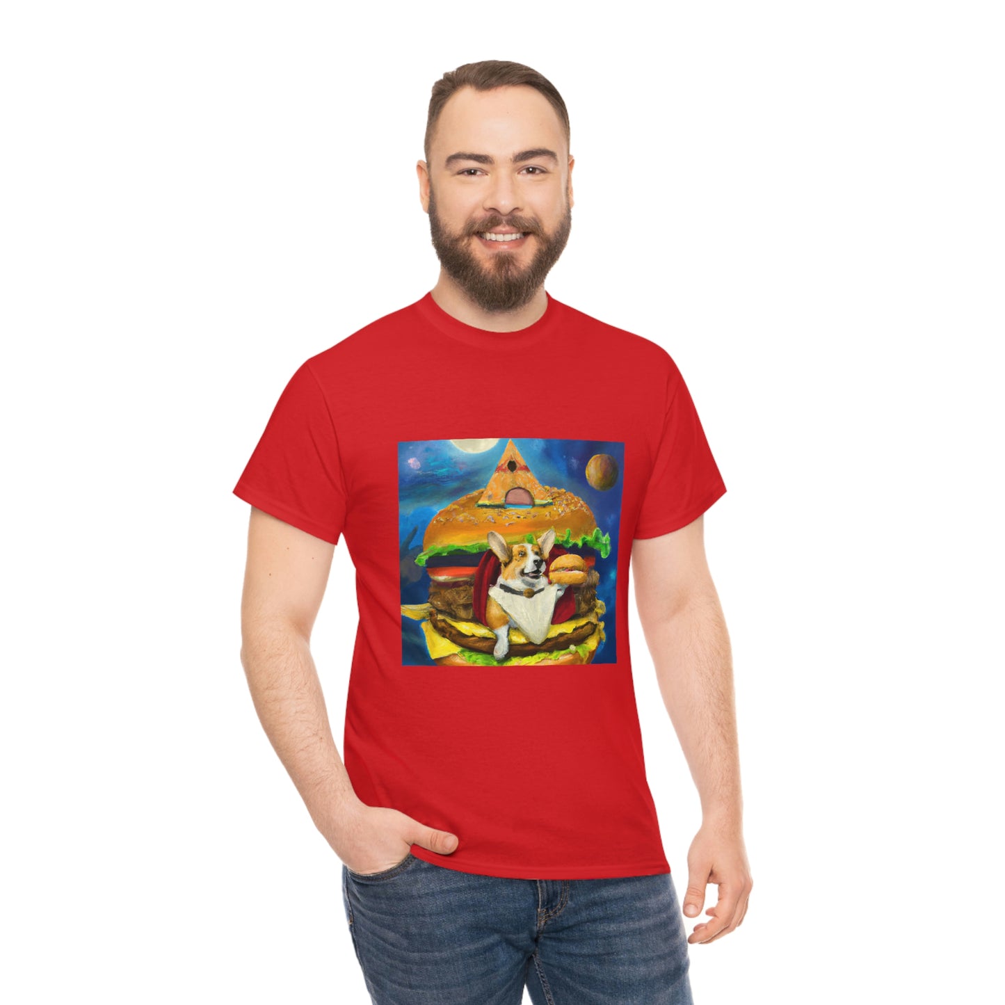 Corgi Burger Psychedelic Tshirt