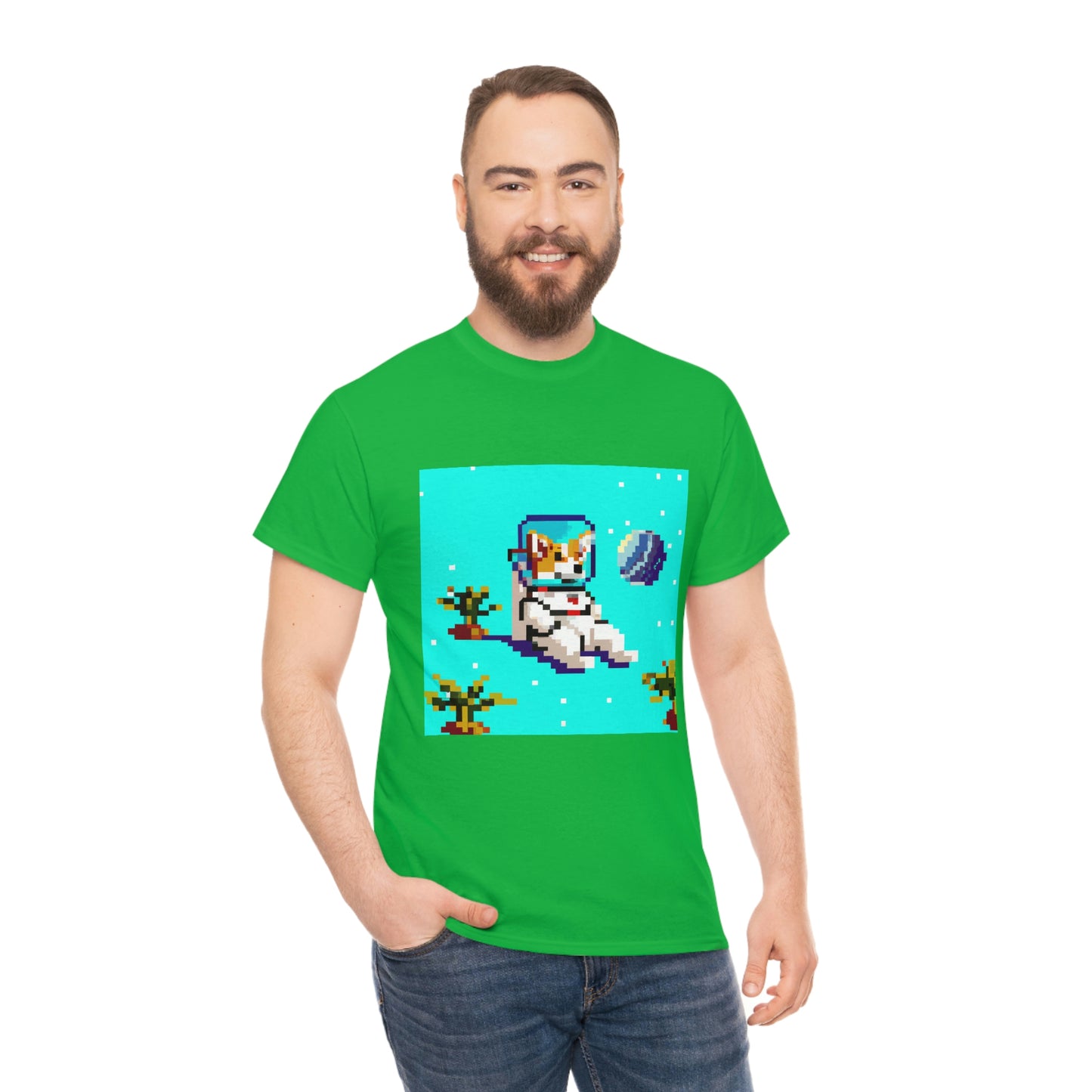 Corgi Spacedog Pixel Tshirt