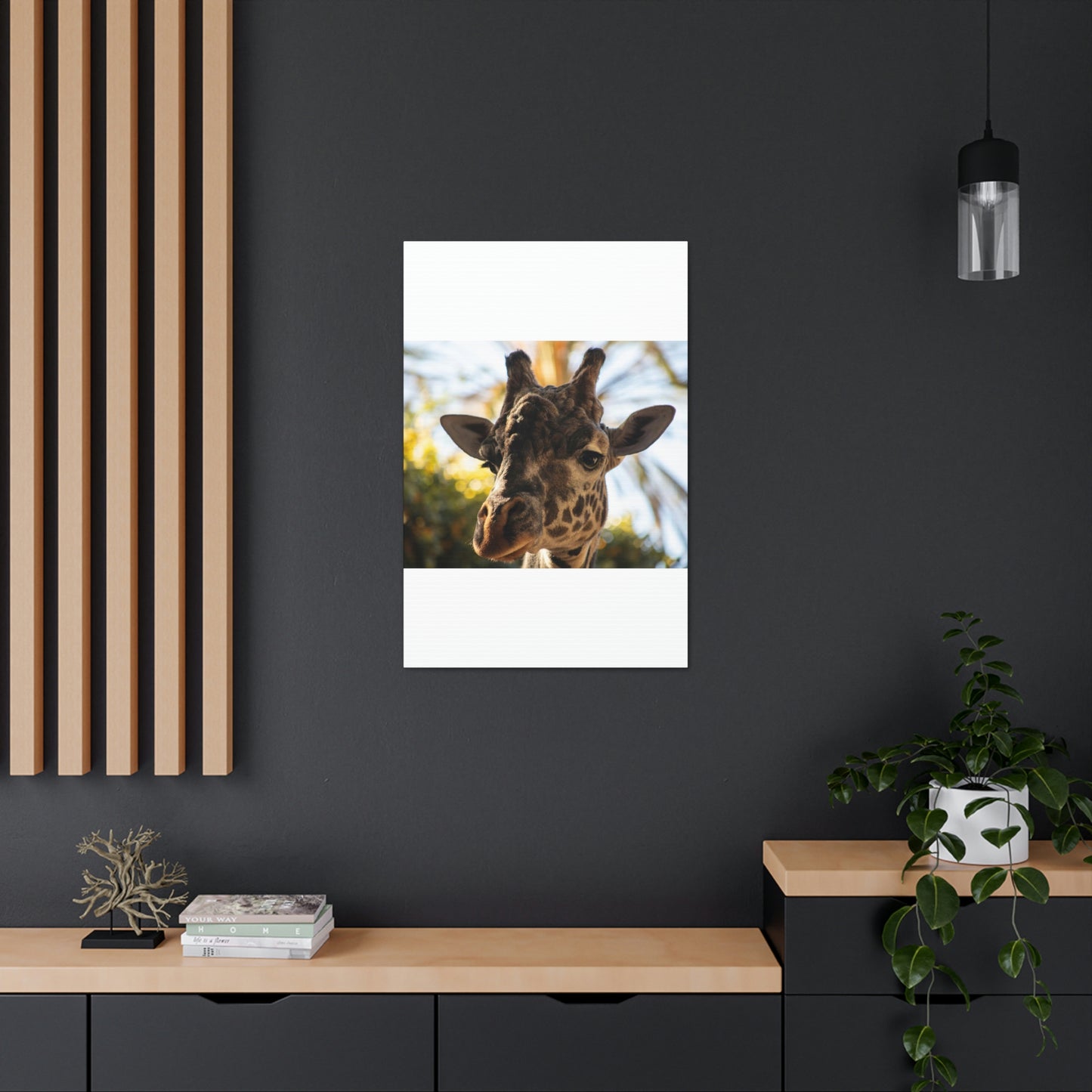 The Giraffe Says Hello Canvas