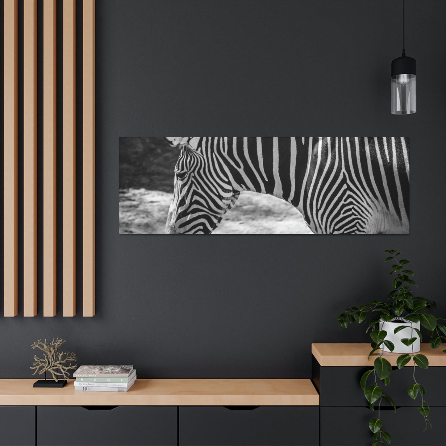 Zebra Bowing Canvas