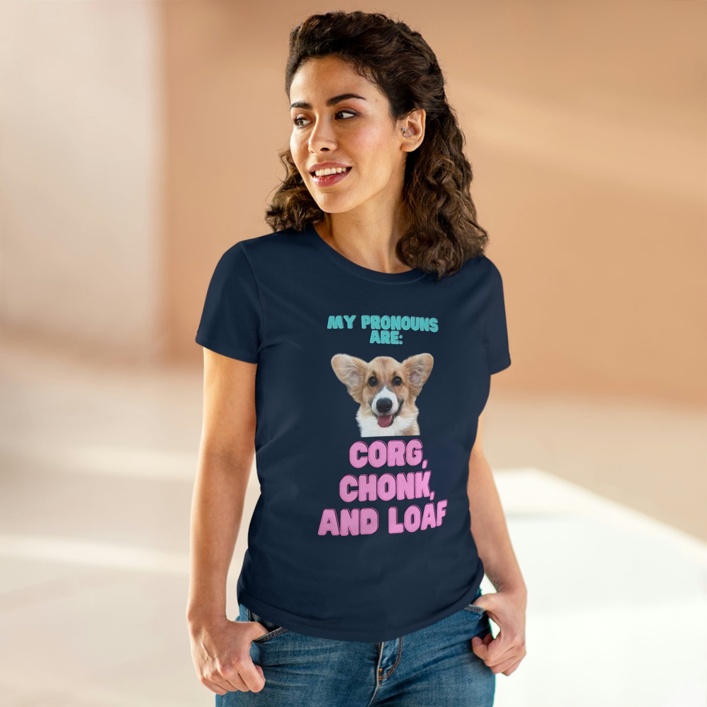 Women's Corgi Pronoun Tshirt