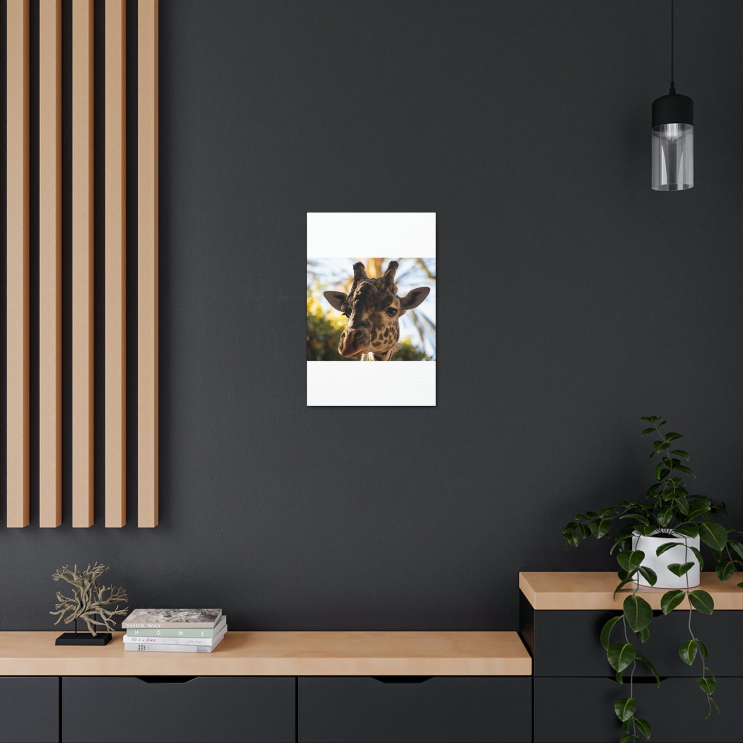 The Giraffe Says Hello Canvas