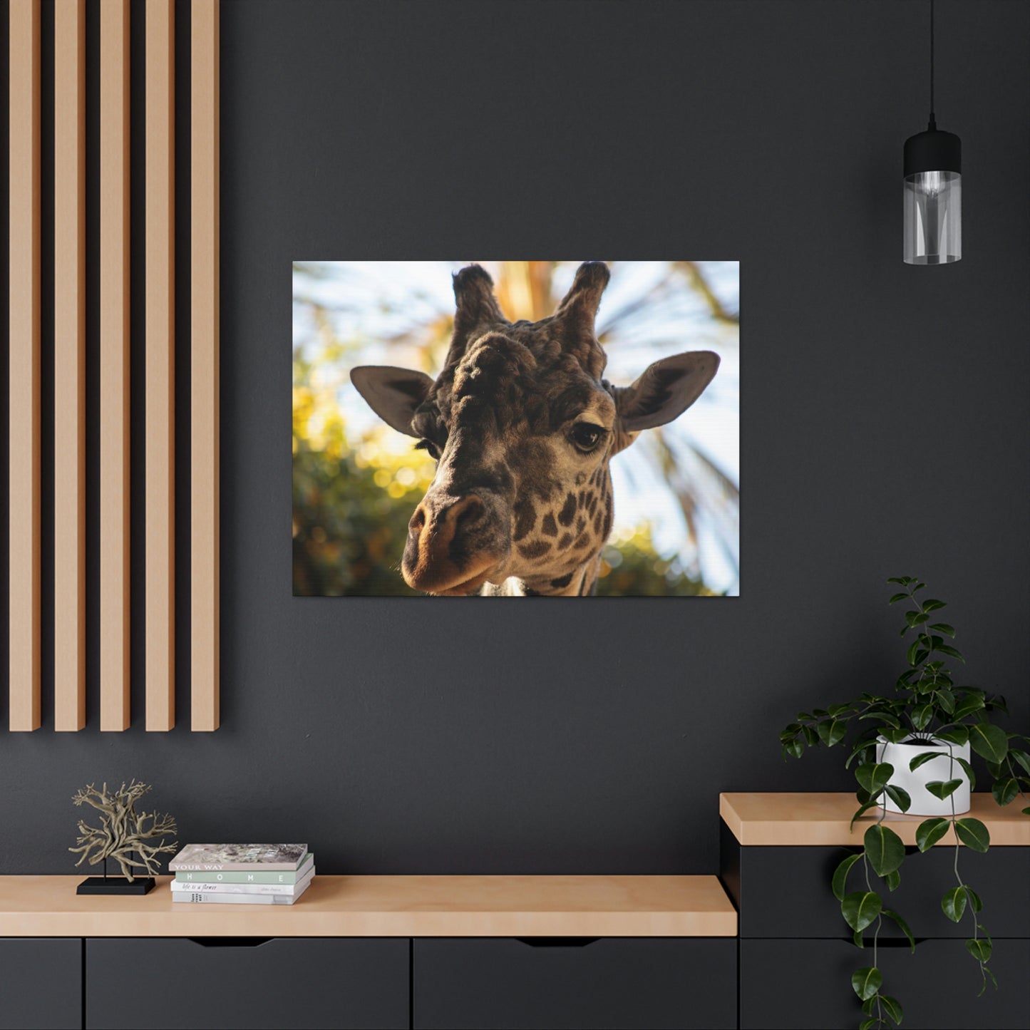 The Giraffe Says Hello Canvas