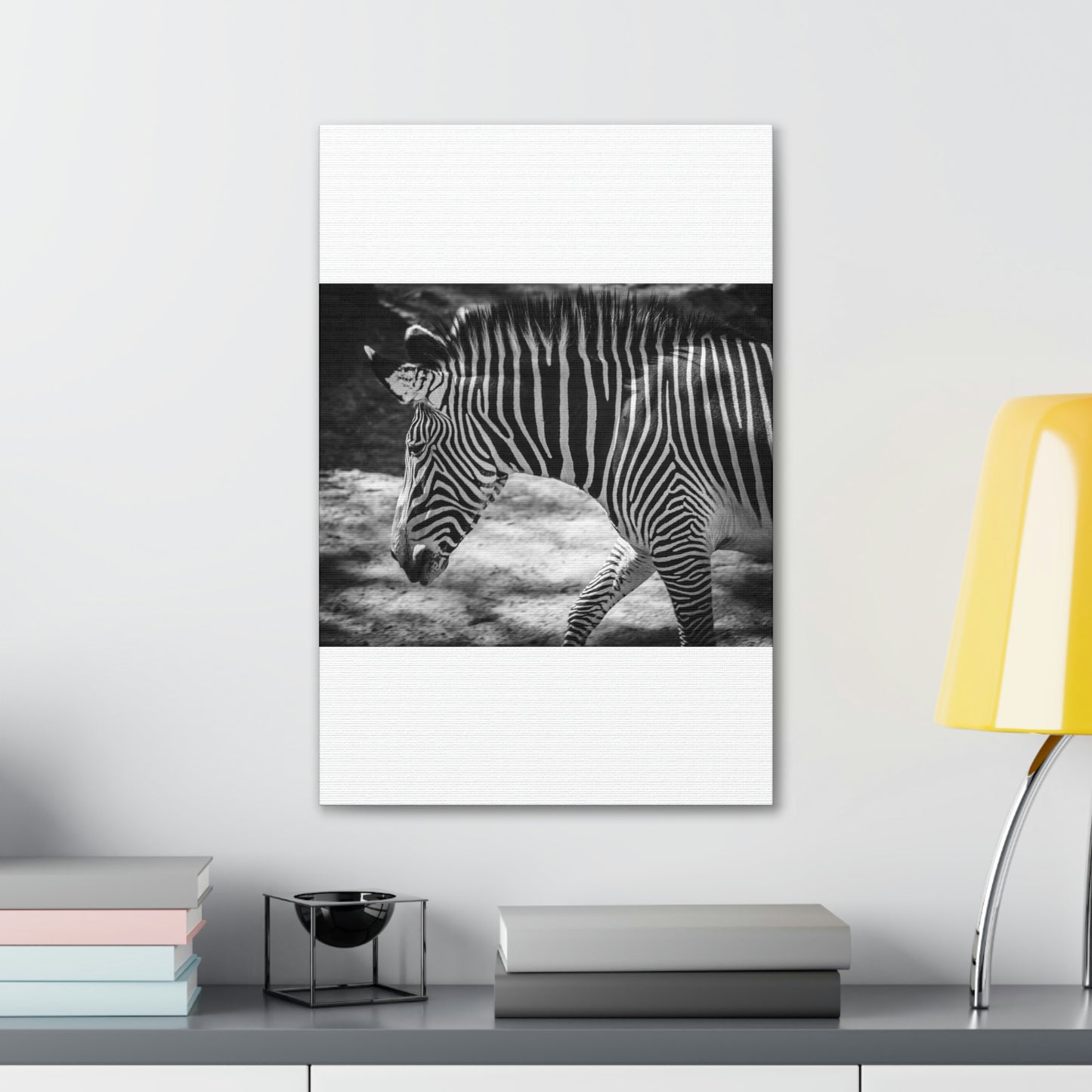 Zebra Bowing Canvas