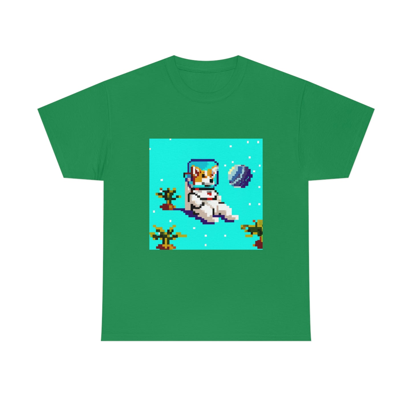 Corgi Spacedog Pixel Tshirt