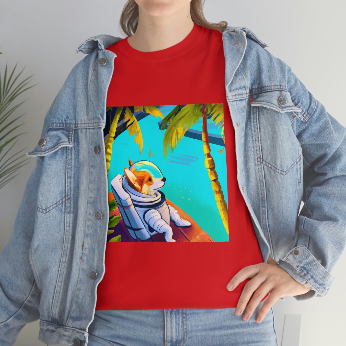 Corgi Spacedog Looking Out Tshirt