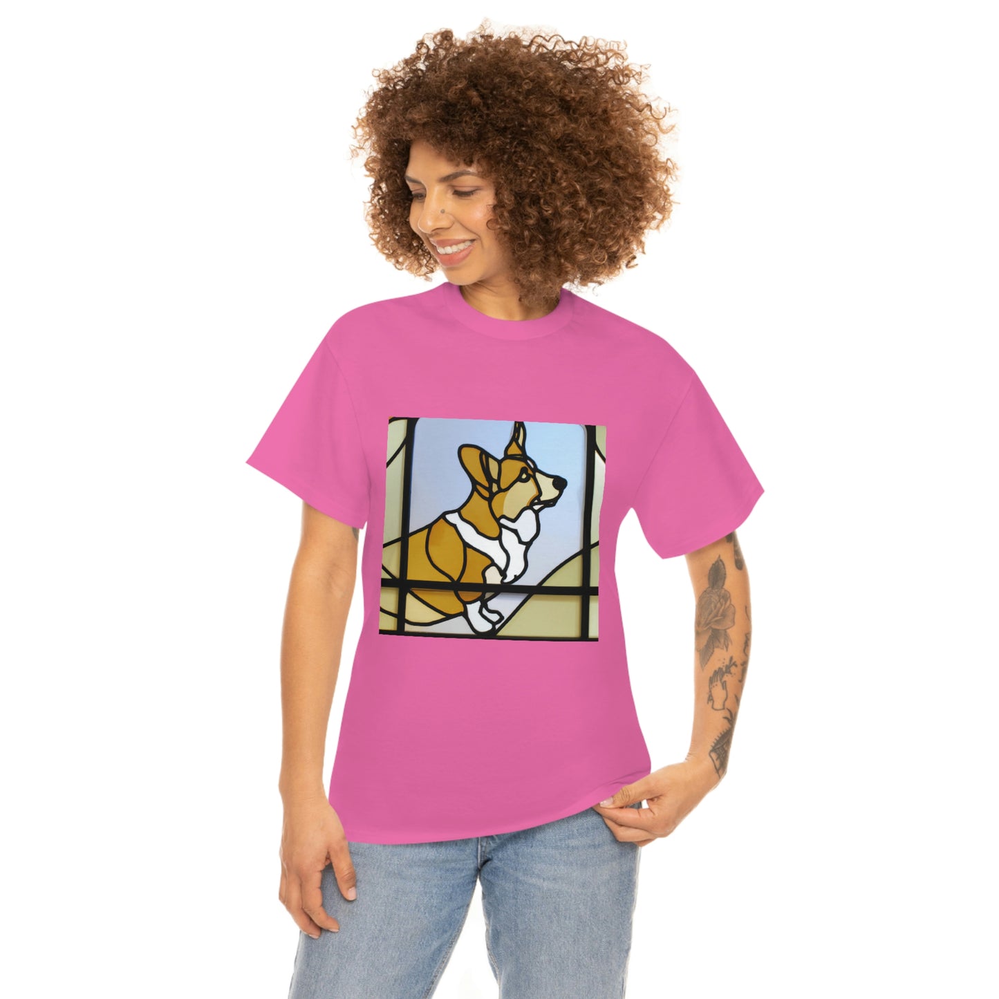 Corgi Stained Glass Tshirt