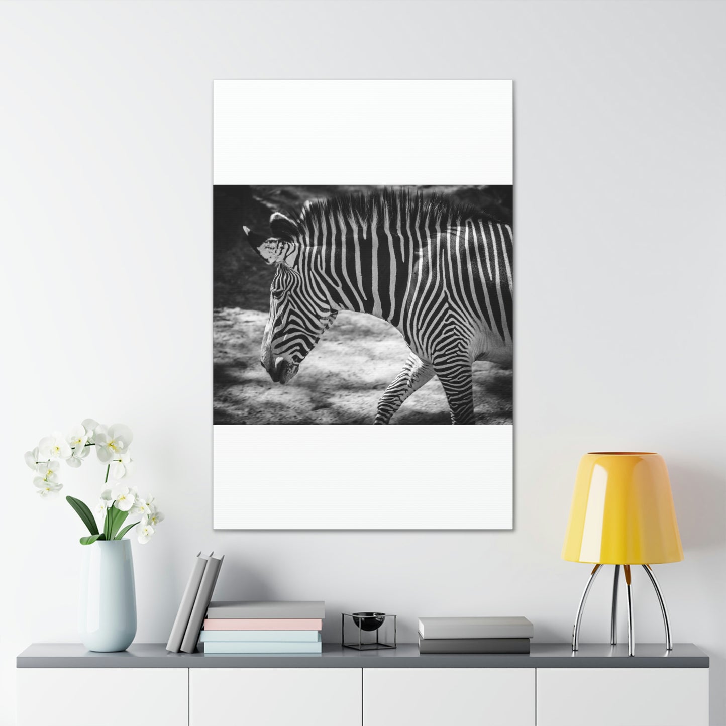 Zebra Bowing Canvas