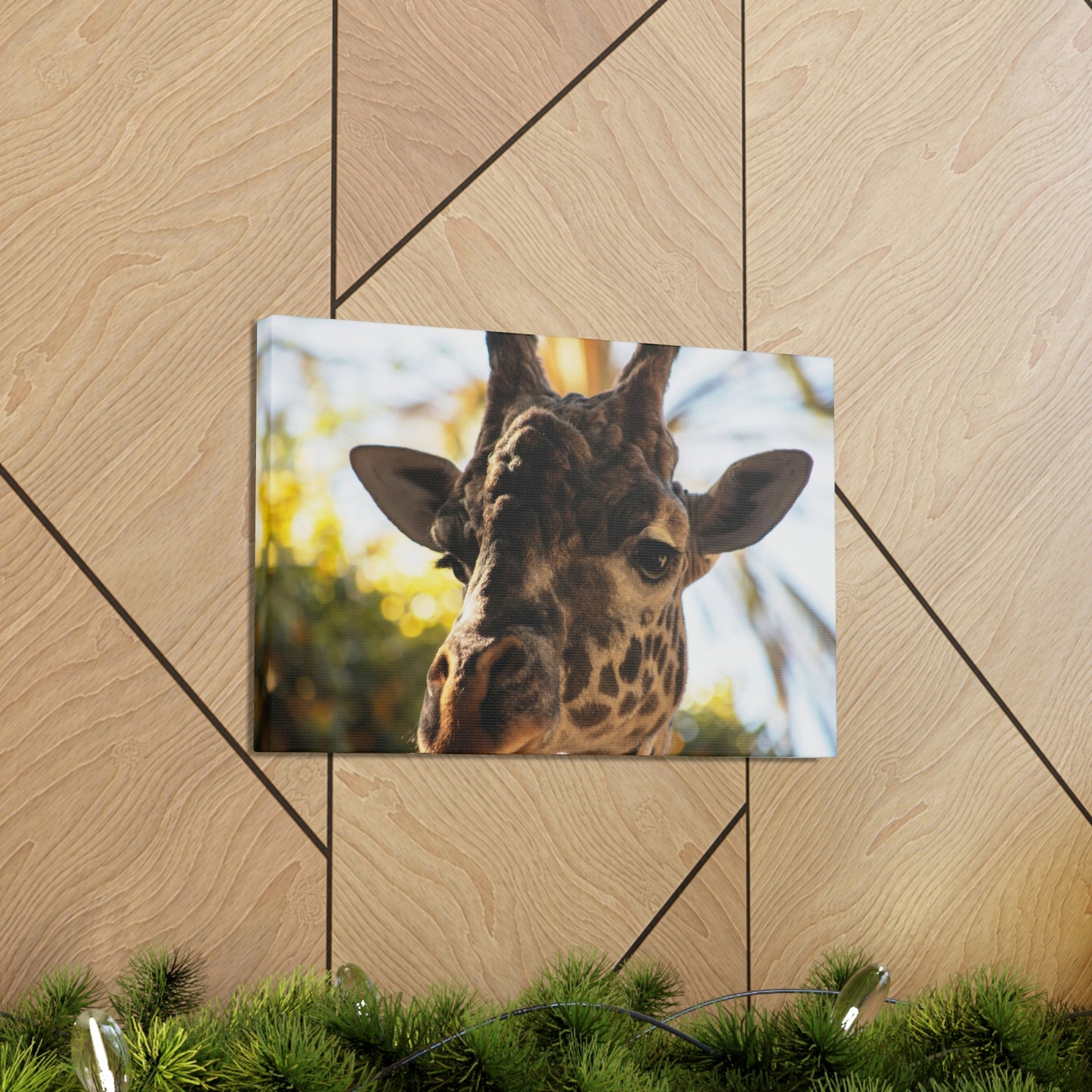 The Giraffe Says Hello Canvas