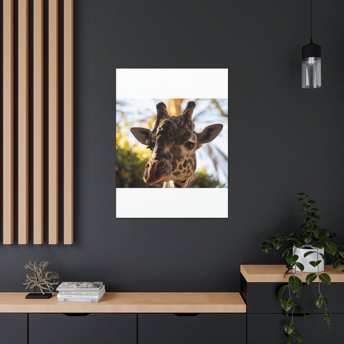 The Giraffe Says Hello Canvas