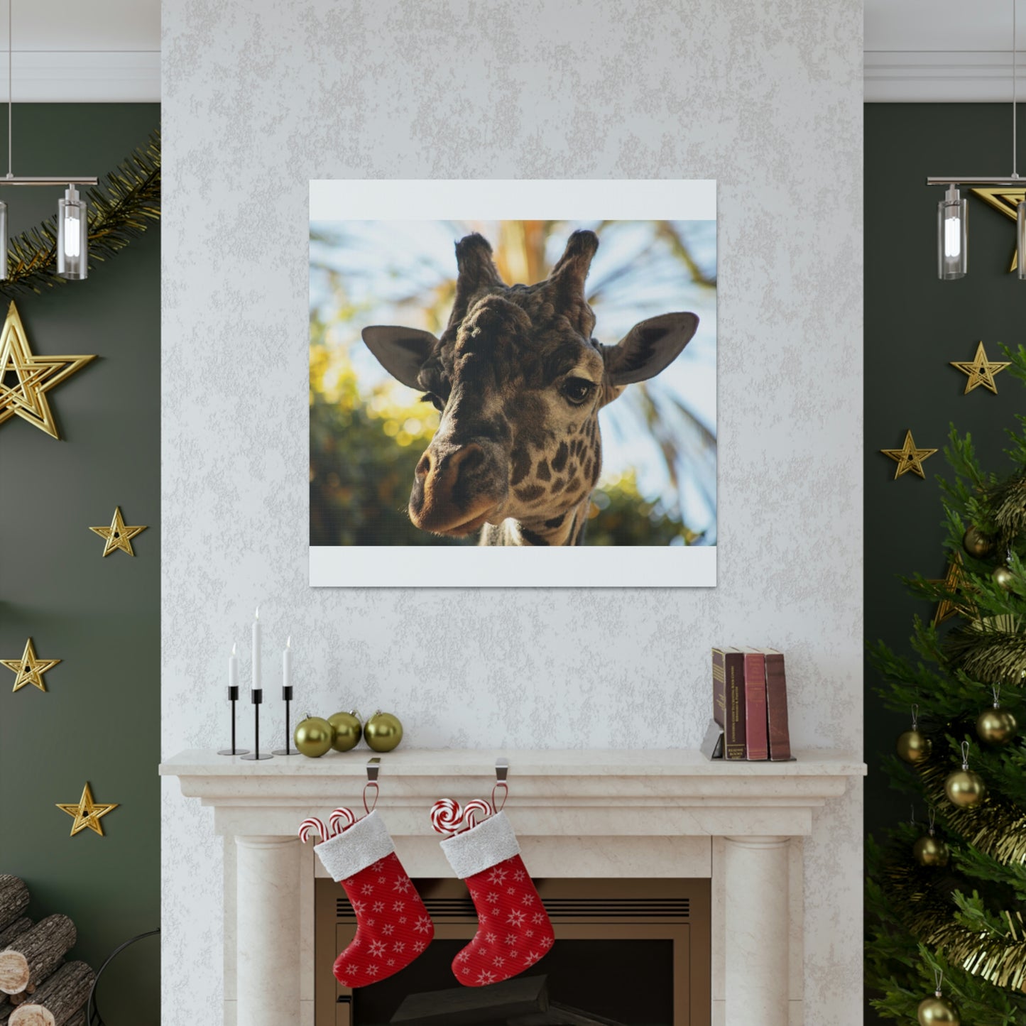 The Giraffe Says Hello Canvas