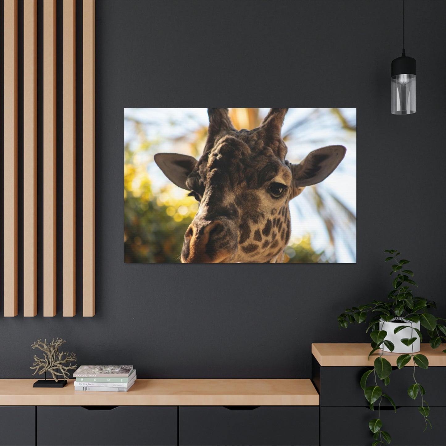 The Giraffe Says Hello Canvas