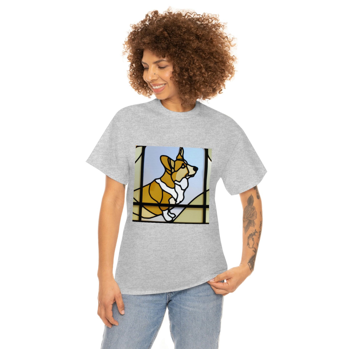 Corgi Stained Glass Tshirt