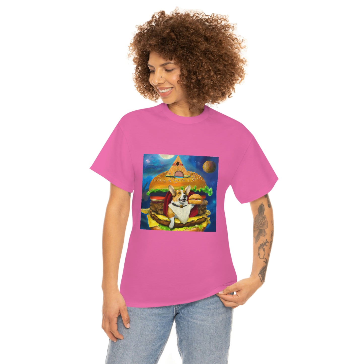 Corgi Burger Psychedelic Tshirt