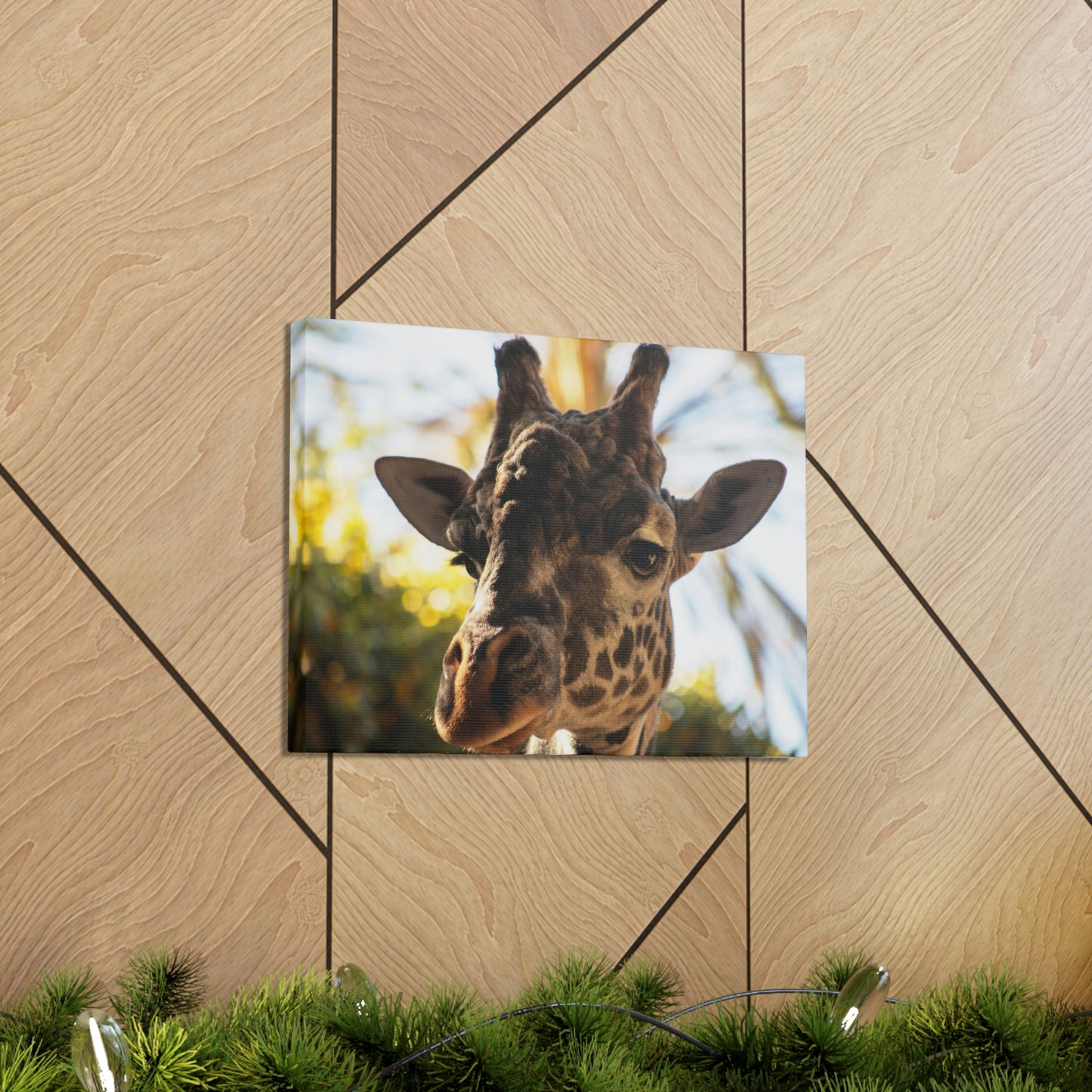 The Giraffe Says Hello Canvas