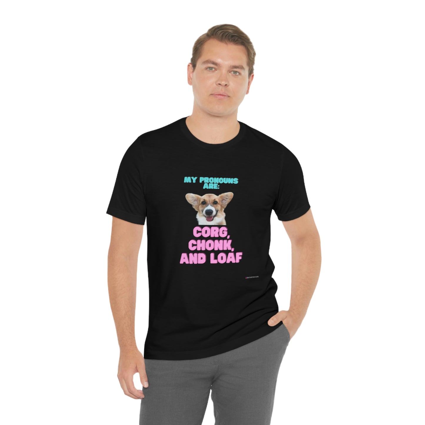 Corgi Pronoun Non-gender Specific T-shirt