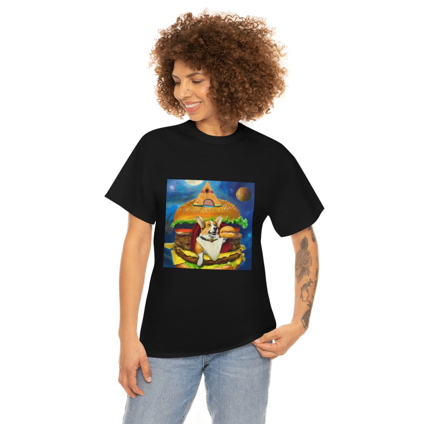 Corgi Burger Psychedelic Tshirt