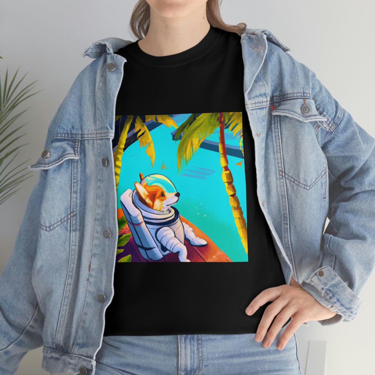 Corgi Spacedog Looking Out Tshirt