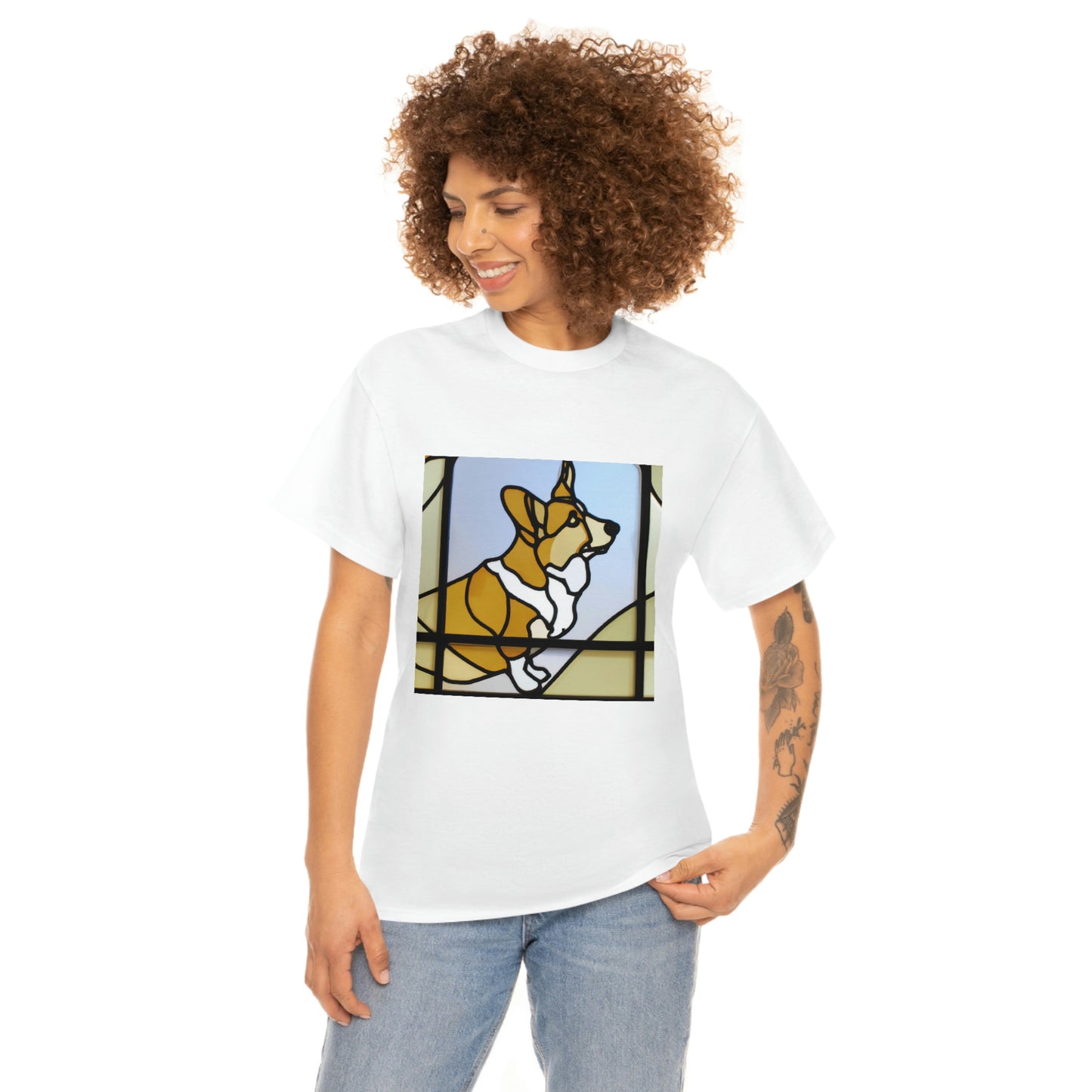 Corgi Stained Glass Tshirt