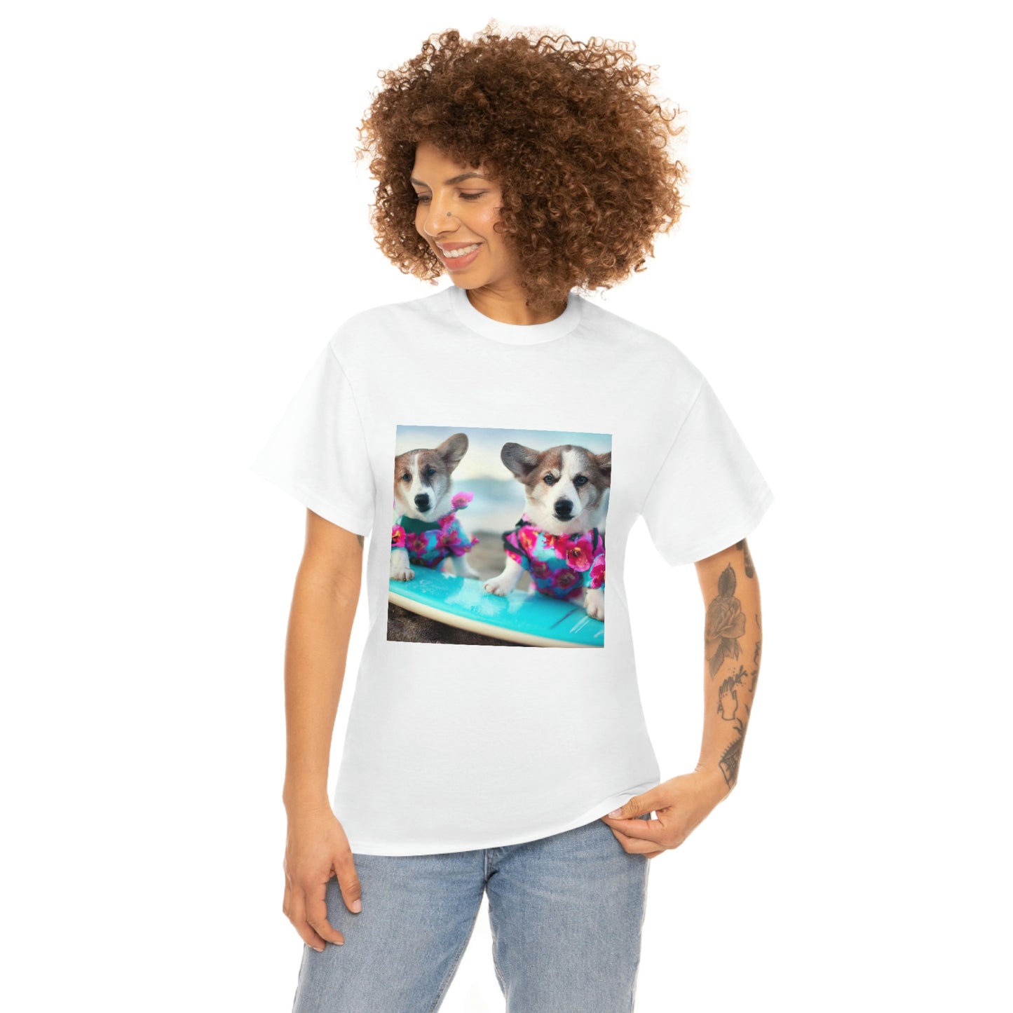 Surfs Up Corgi Tshirt