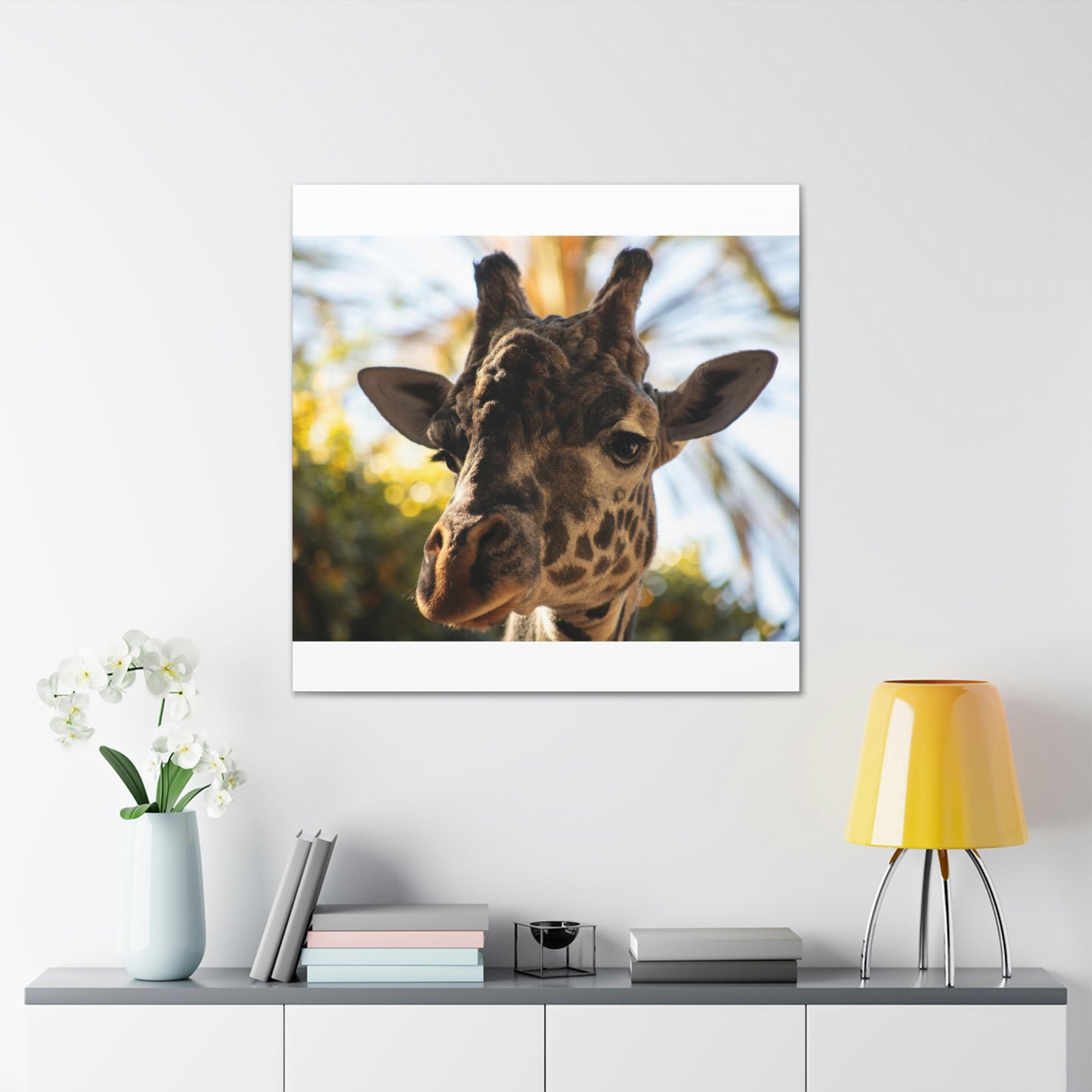 The Giraffe Says Hello Canvas