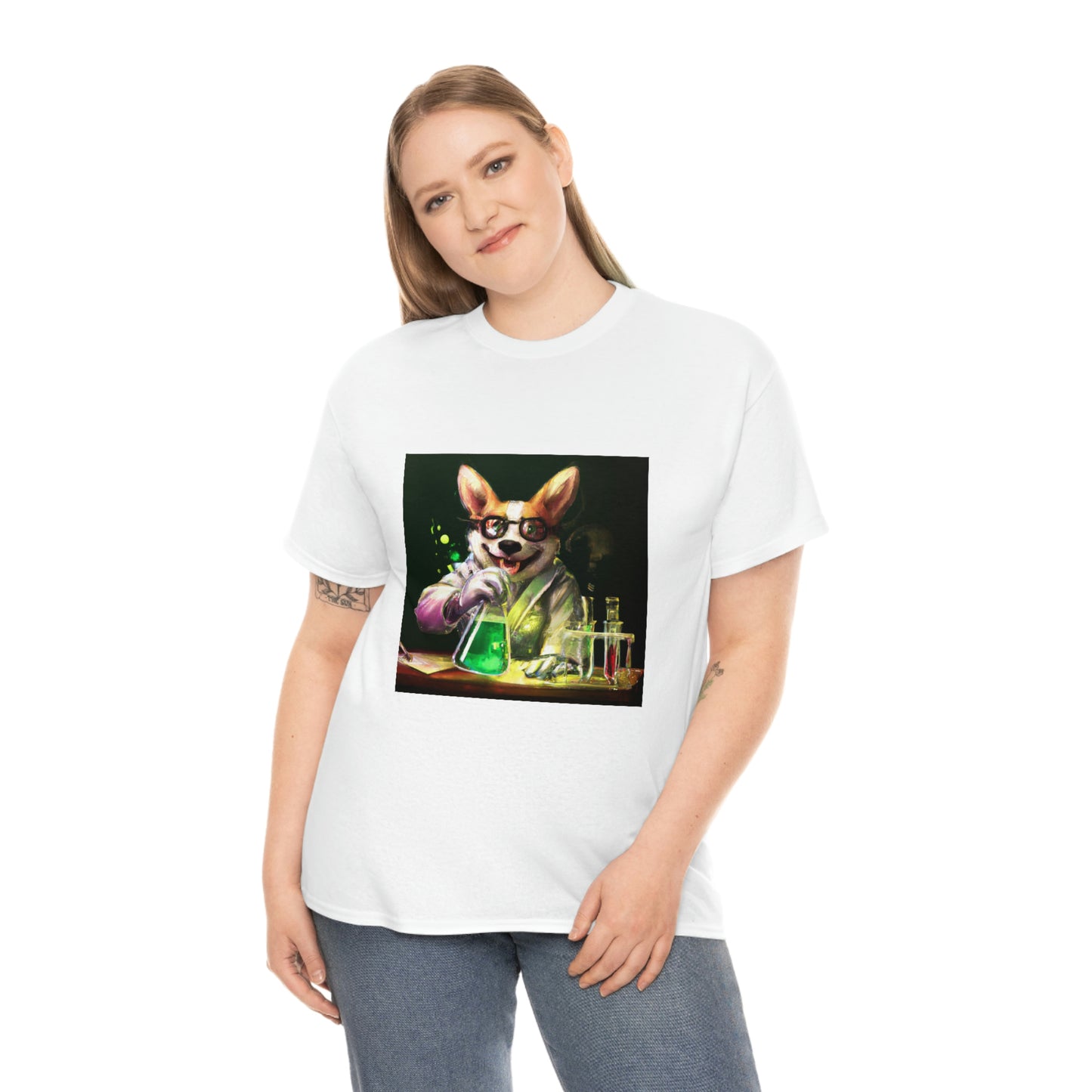 Mad Scientist Corgi Tshirt