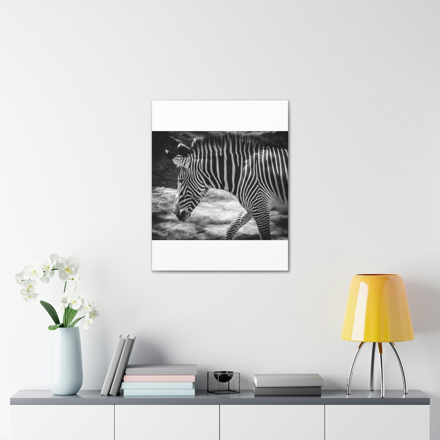 Zebra Bowing Canvas