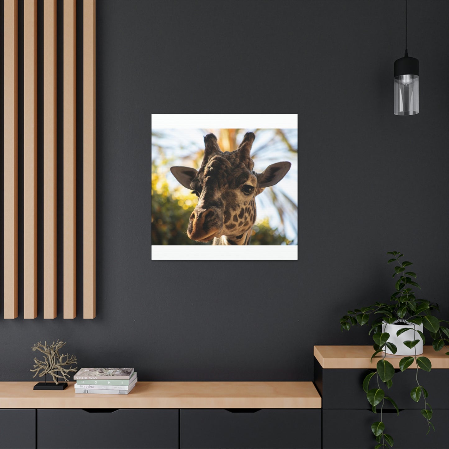 The Giraffe Says Hello Canvas