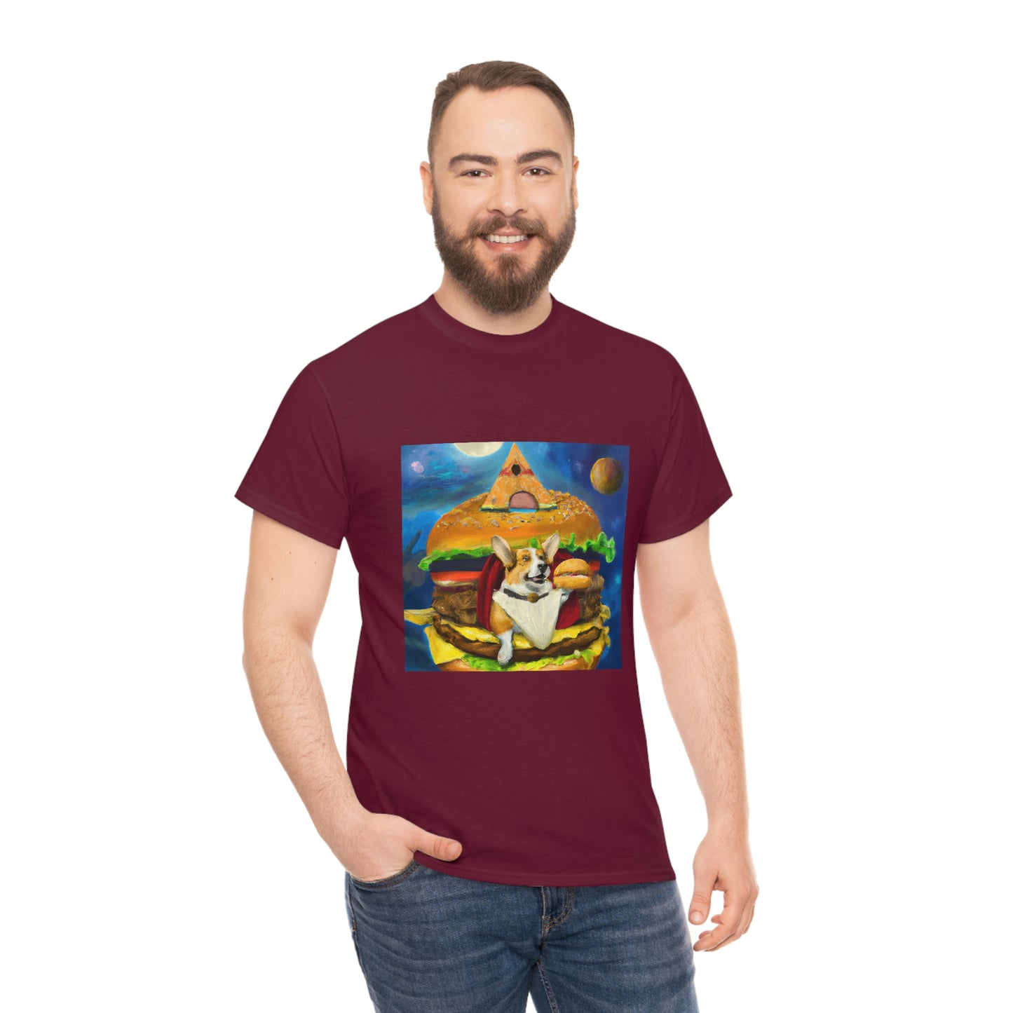 Corgi Burger Psychedelic Tshirt