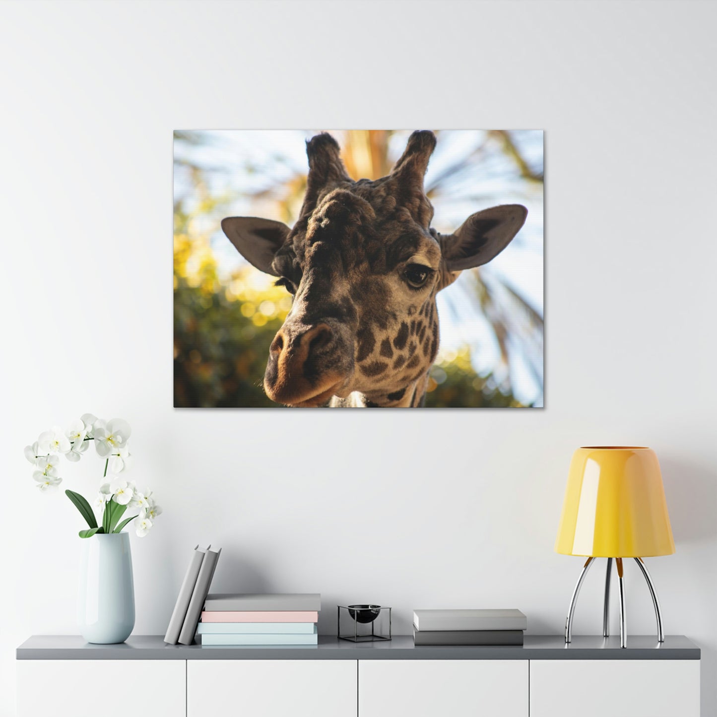 The Giraffe Says Hello Canvas