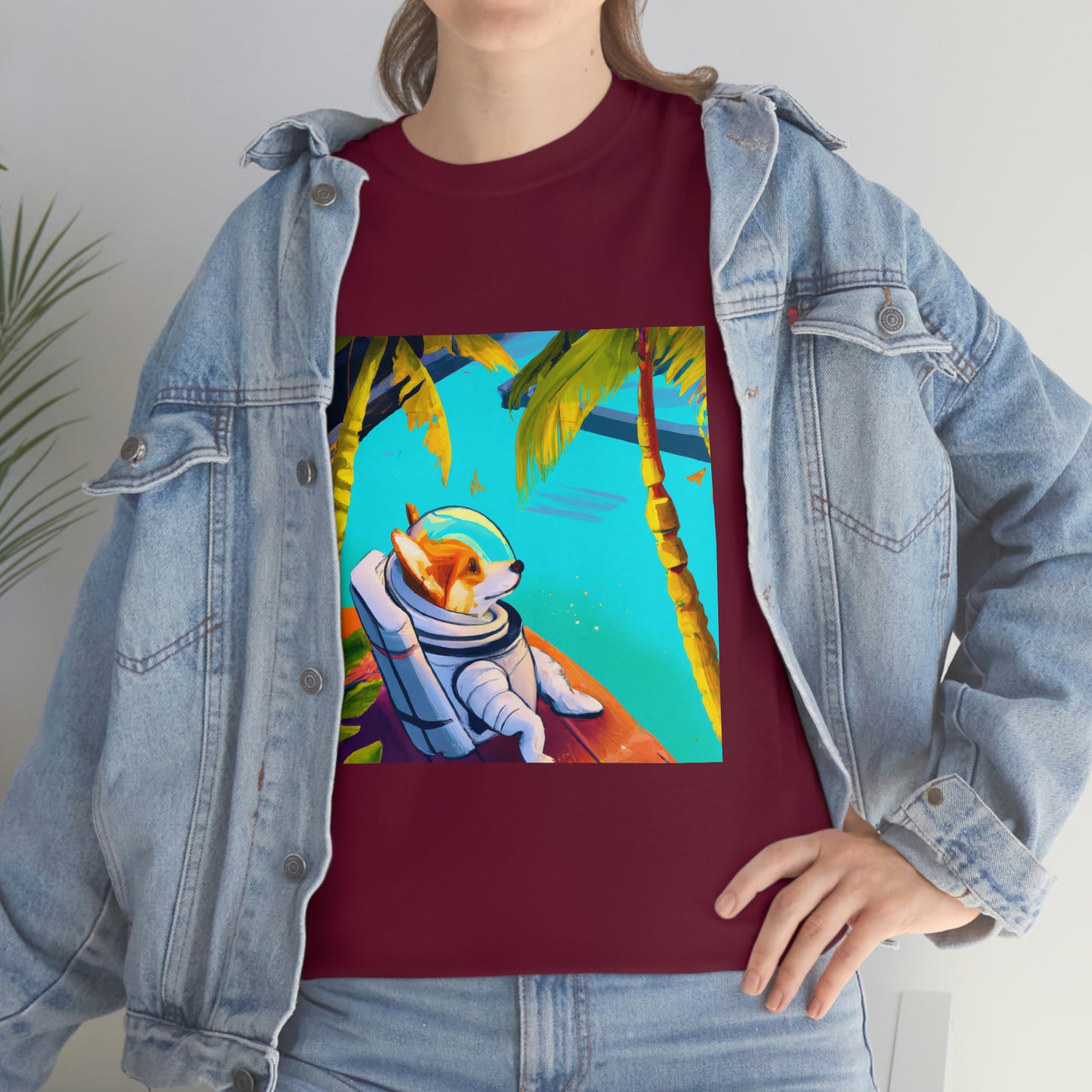 Corgi Spacedog Looking Out Tshirt