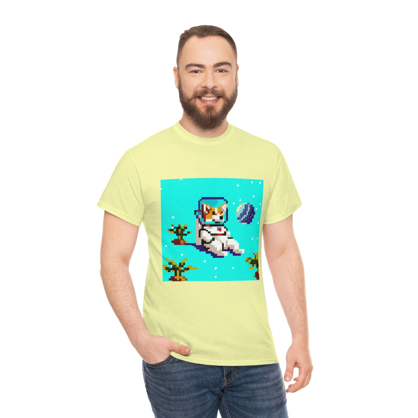 Corgi Spacedog Pixel Tshirt