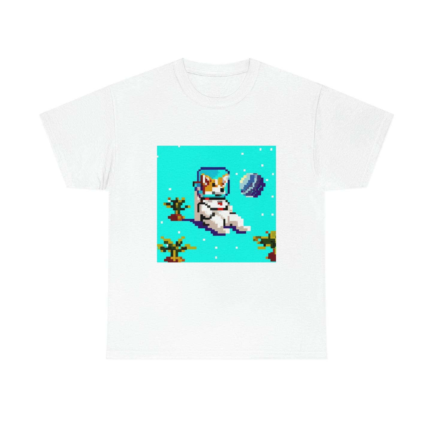 Corgi Spacedog Pixel Tshirt