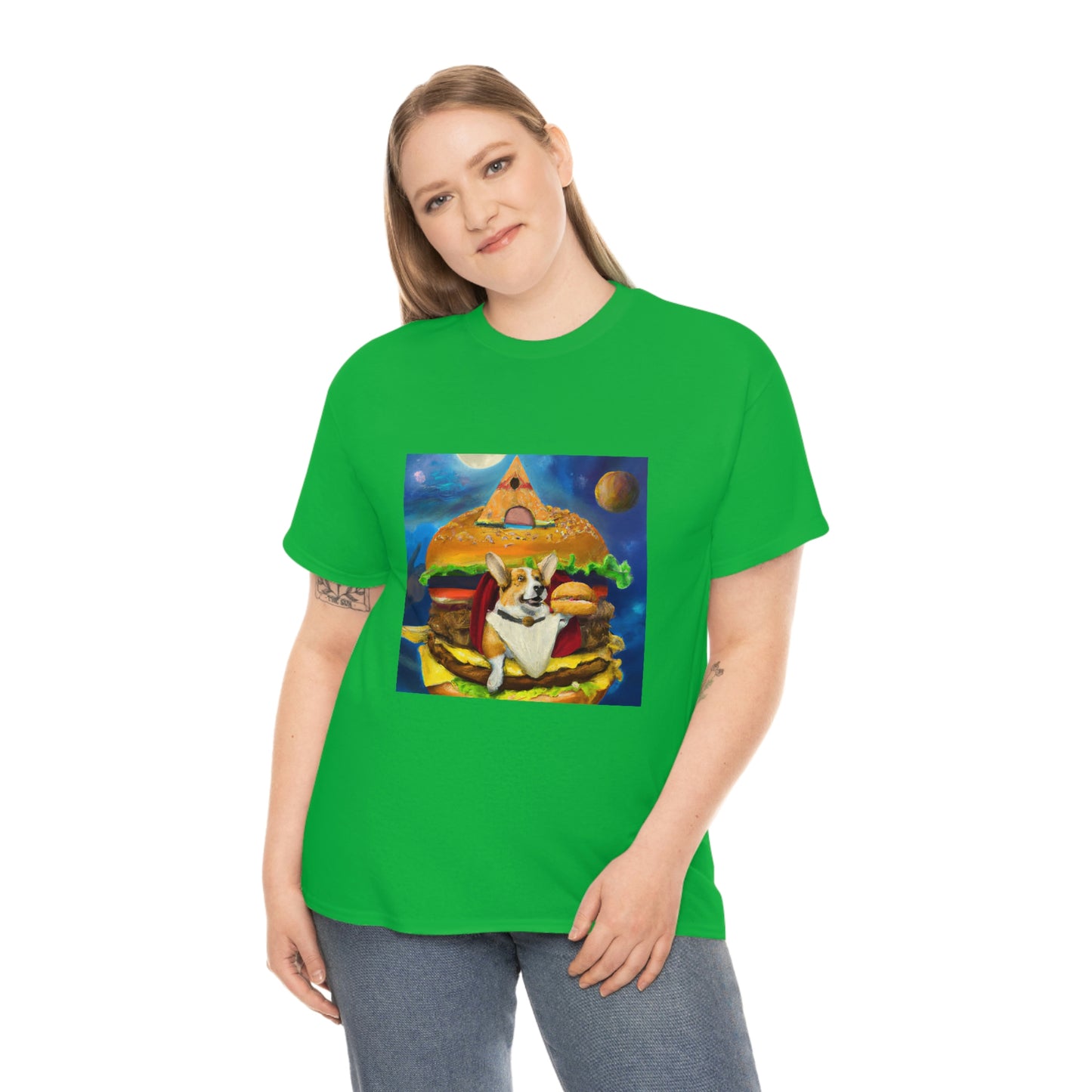 Corgi Burger Psychedelic Tshirt