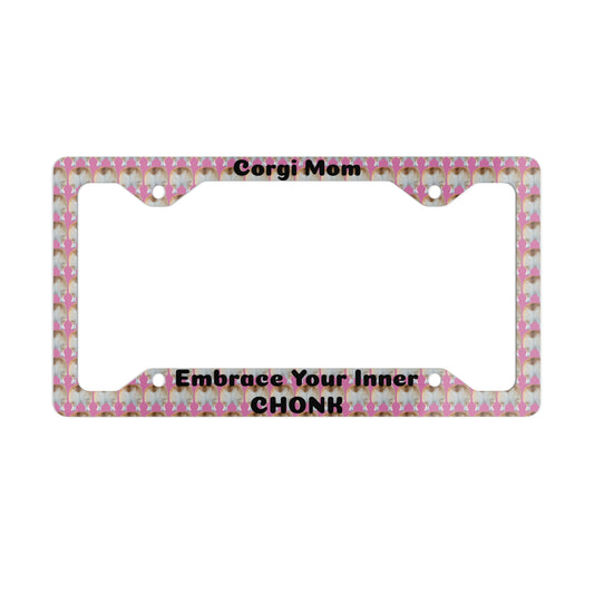 Corgi Mom Metal License Plate Frame