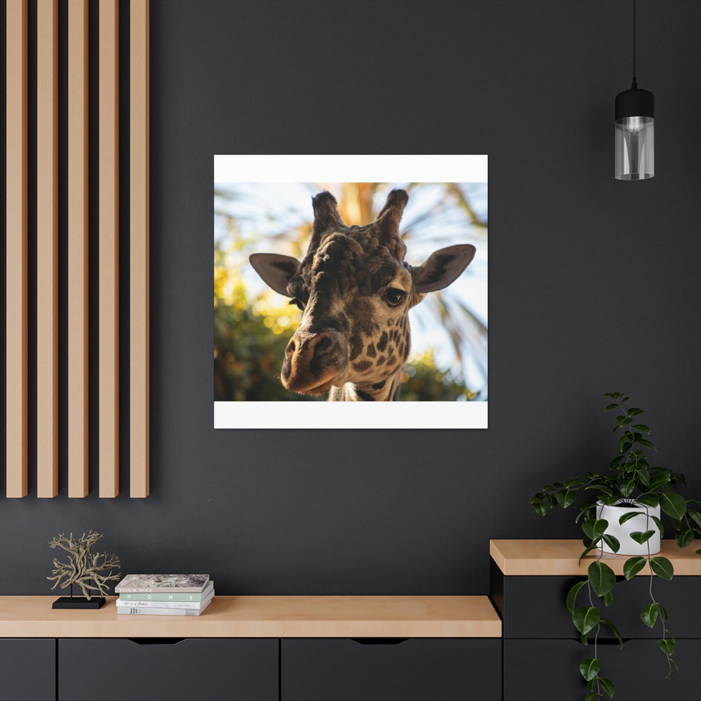 The Giraffe Says Hello Canvas