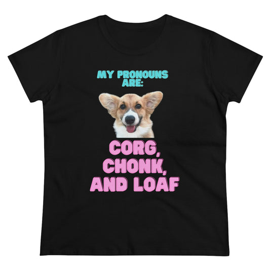Women's Corgi Pronoun Tshirt