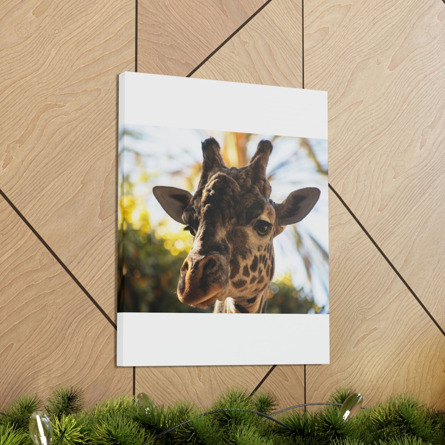 The Giraffe Says Hello Canvas