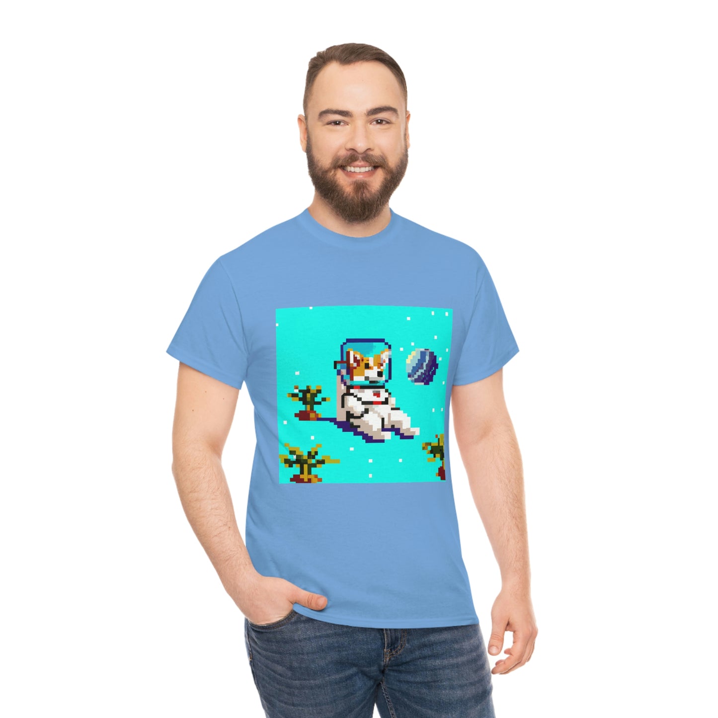 Corgi Spacedog Pixel Tshirt