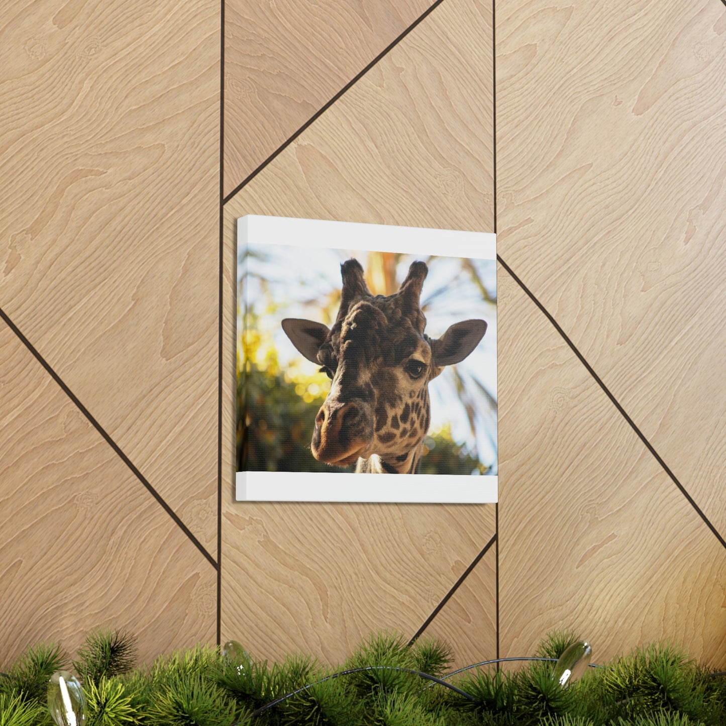 The Giraffe Says Hello Canvas